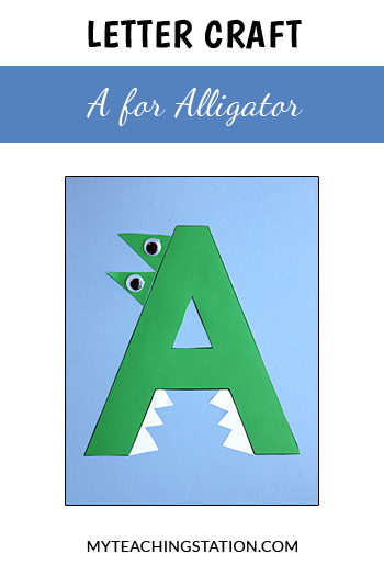 Letter A Craft: Alligator