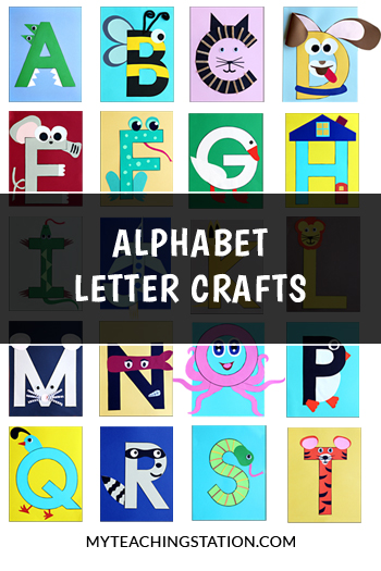 Alphabet letter crafts are an excellent activity to add to your letter of the week studies for children in preschool and kindergarten.
