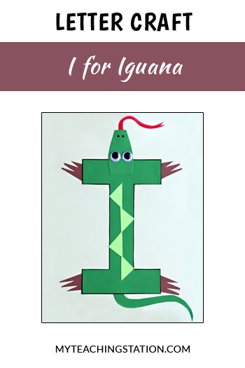Letter I Craft: Iguana