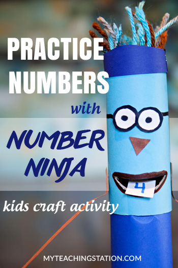 Practice Recognizing Numbers with Number Ninja - A Fun Kids Craft Activity