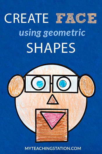 How to Make a Face Using Geometric Shapes: Circle, Triangle, Square, Oval and Rectangle