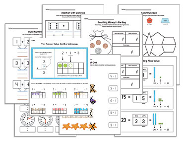 MTS Math Program Kindergarten Worsheets