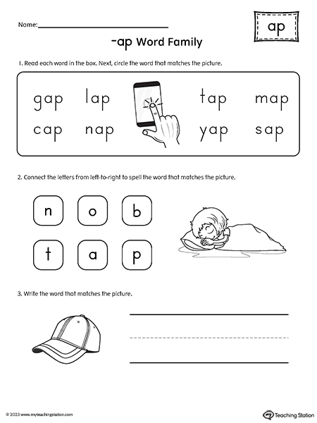 AP Word Family CVC Worksheet