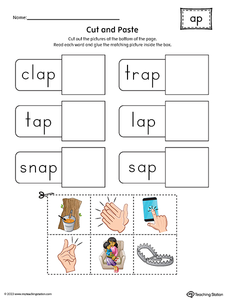 AP Word Family Cut-and-Paste Printable PDF