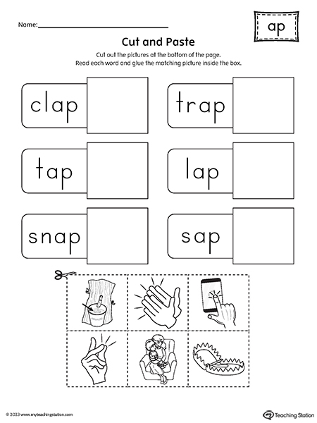 AP Word Family Cut-and-Paste Worksheet