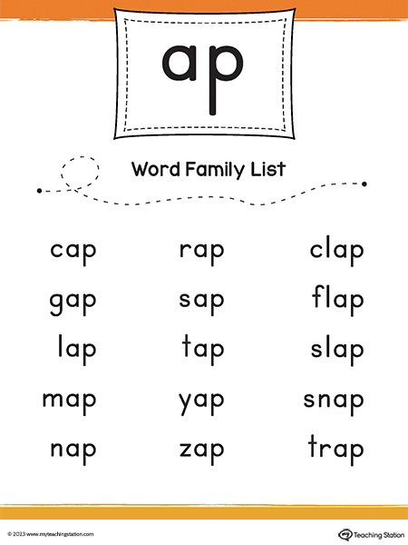 AP Word Family List Printable PDF