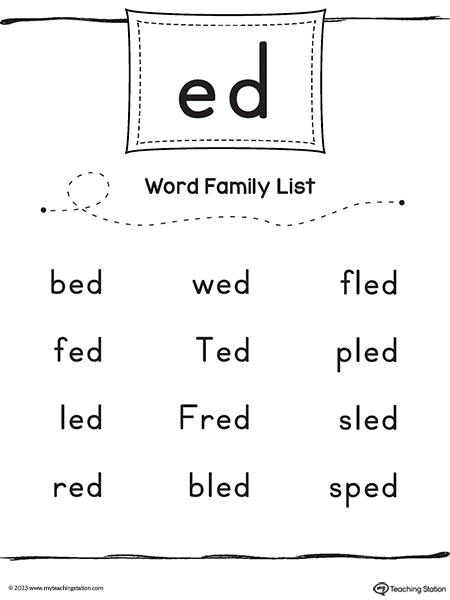 ED Word Family List