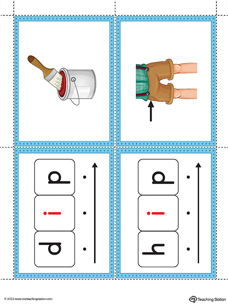 IP Word Family Image Flashcards Printable PDF (Color)