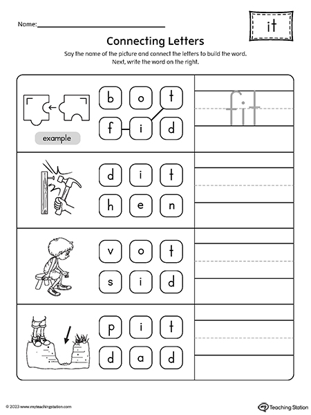 IT Word Family Build Words Worksheet