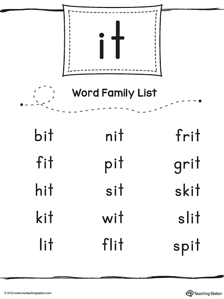 IT Word Family List