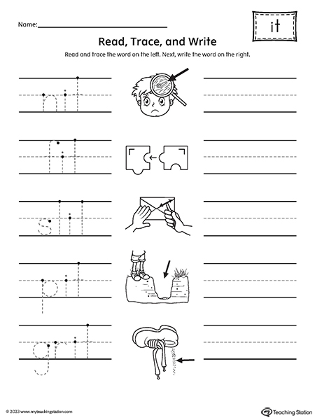IT Word Family Read and Write Worksheet