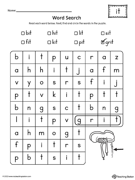 IT Word Family Word Search Worksheet