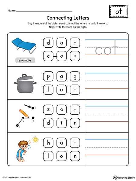 OT Word Family Build CVC Words Printable PDF