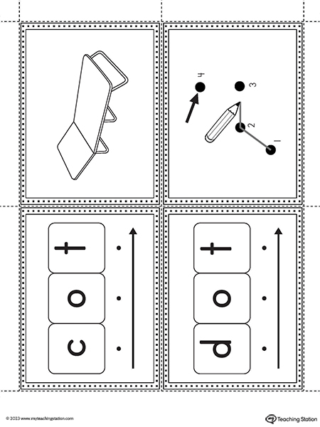 OT Word Family CVC Picture Cards Printable PDF