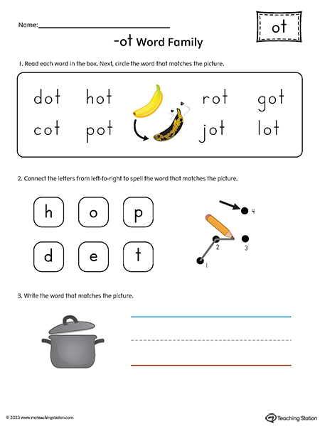 OT Word Family Printable PDF