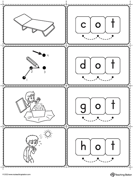 OT Word Family Small Picture Cards Printable PDF