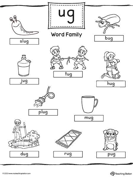 UG Word Family Image Poster