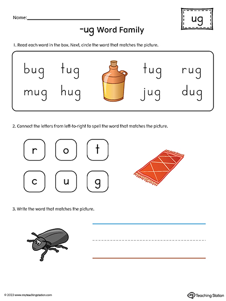 UG Word Family Printable PDF