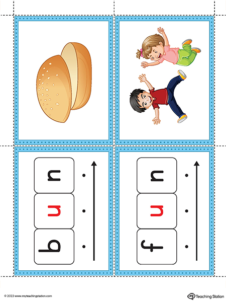 UN Word Family Image Flashcards Printable PDF (Color)