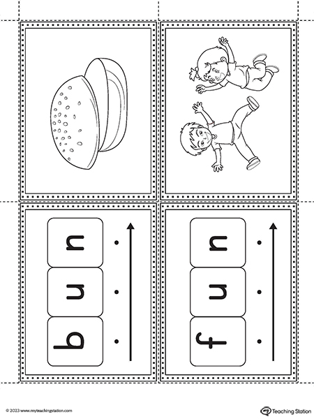 UN Word Family Image Flashcards Printable PDF