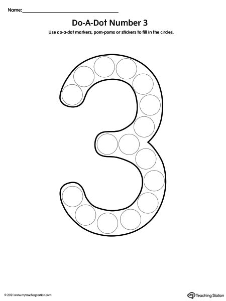 Number do-a-dot printables.