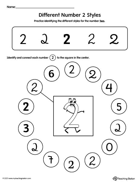 Number 2 Variations Worksheet