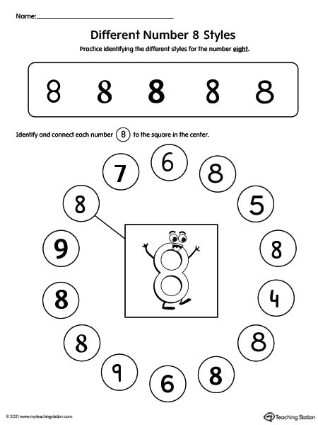 Number 8 Variations Worksheet