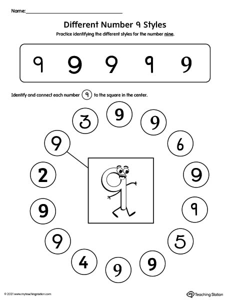 Number 9 Variations Worksheet