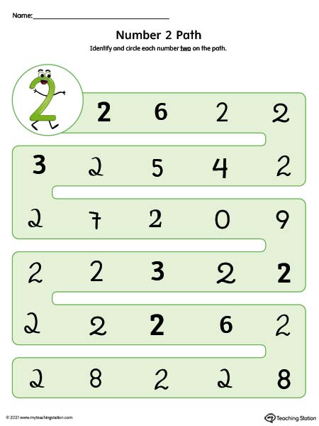 Different Number Styles Worksheet: 2 (Color)