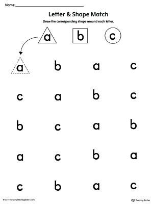 Match and Draw Shapes According to the Letter