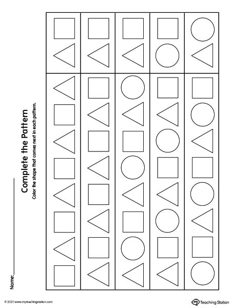 Complete the Shape Pattern