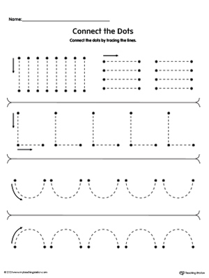 Trace Straight and Curved Lines to Connect the Dots
