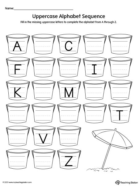 Uppercase Alphabet Sequence Worksheet