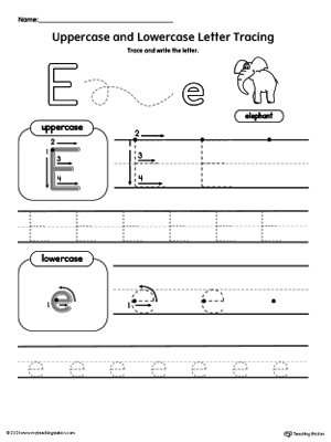 Tracing Uppercase and Lowercase Letter E