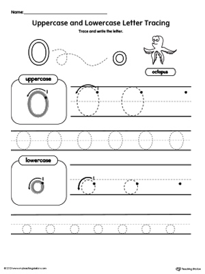 Tracing Uppercase and Lowercase Letter O