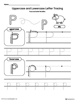 Tracing Uppercase and Lowercase Letter P
