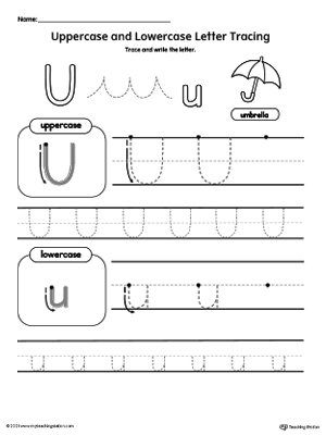 Tracing Uppercase and Lowercase Letter U