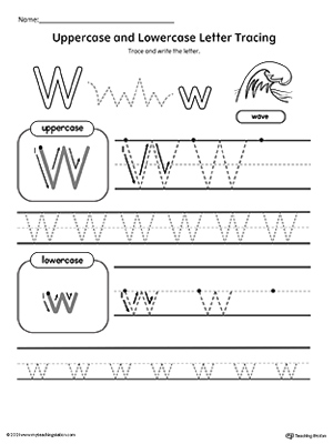 Tracing Uppercase and Lowercase Letter W