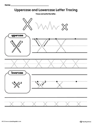 Tracing Uppercase and Lowercase Letter X