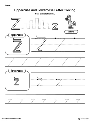 Tracing Uppercase and Lowercase Letter Z